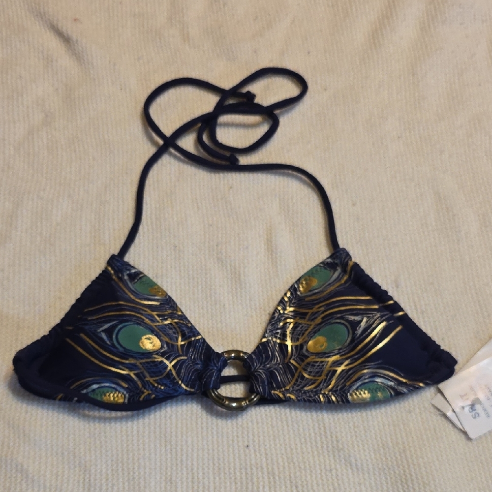 Spilt 2006 New With Tags Peacock Bikini Top